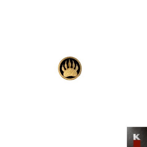 design pins impronta orso ottone nero 019 K